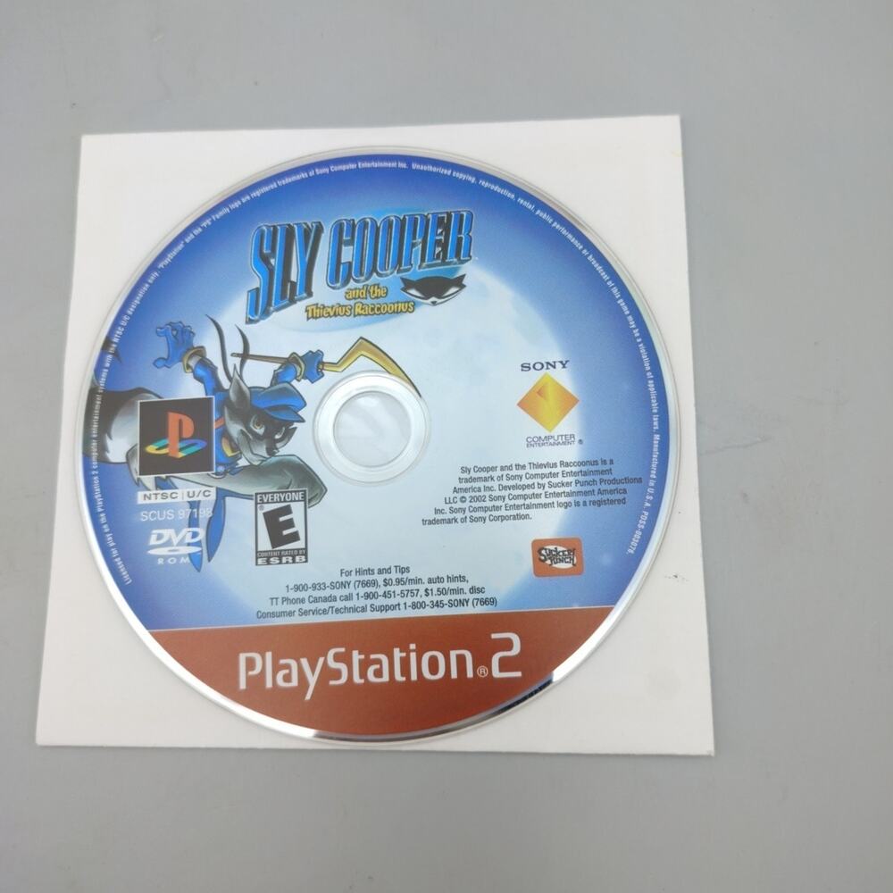 Sly Cooper and The Thievius Raccoonus PS2 PlayStation 2 Disc Only Tested Working